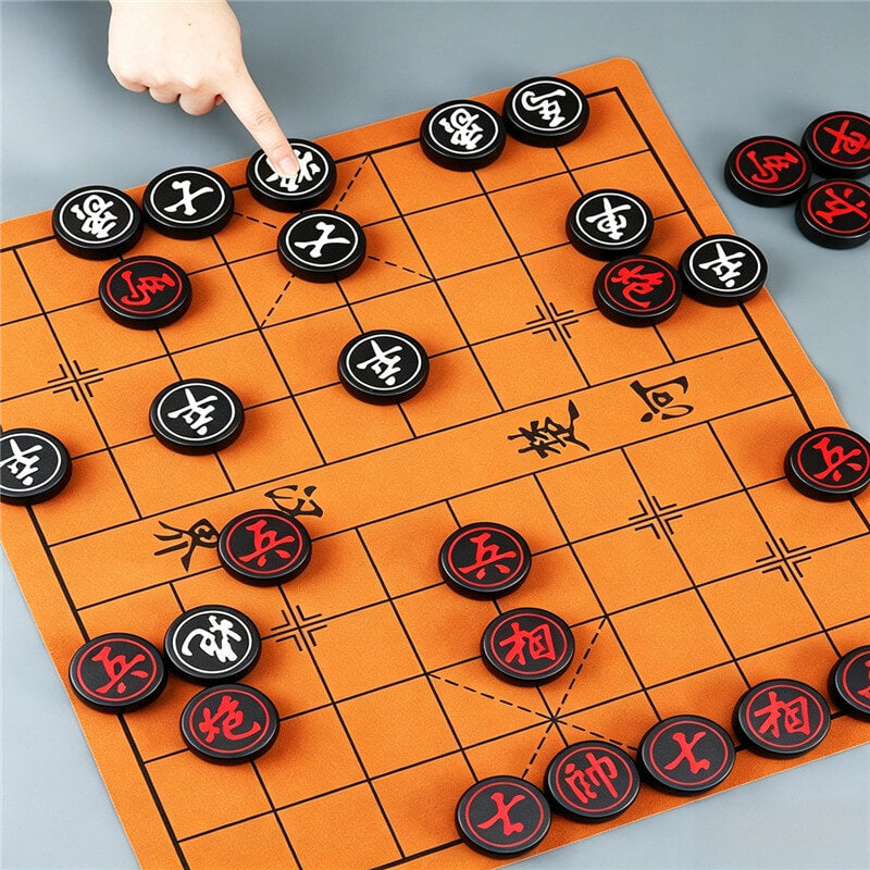Xiangqi Chinese Chess Set Leather Board