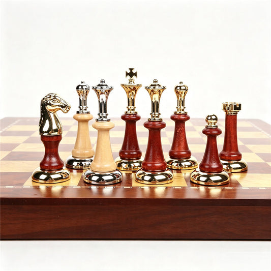Best Wooden Drawer Chess Set with Metal Chess Pieces