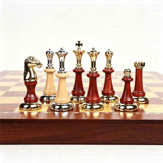 Best Wooden Drawer Chess Set with Metal Chess Pieces