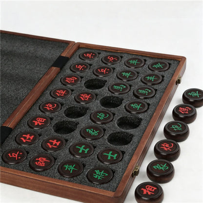 Chinese Chess (Xiangqi) Set with Folding Board & Birch Wood Pieces