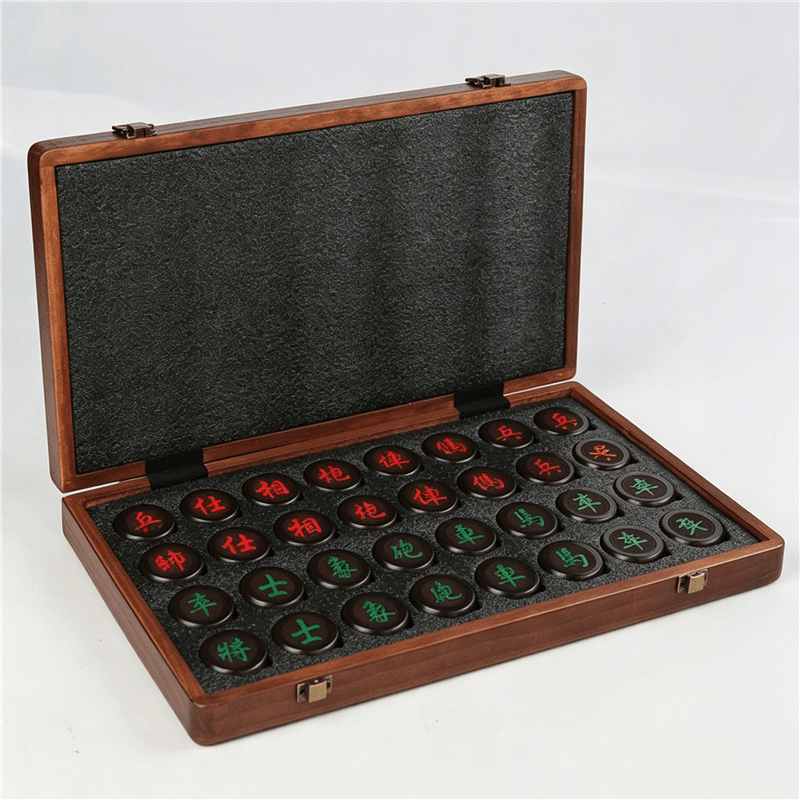 Chinese Chess (Xiangqi) Set with Folding Board & Birch Wood Pieces