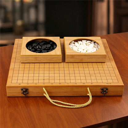 Foldable Go Board Set & Portable Weiqi Board & Stones