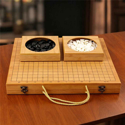 Foldable Go Board Set & Portable Weiqi Board & Stones