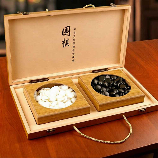 Foldable Go Board Set & Portable Weiqi Board & Stones