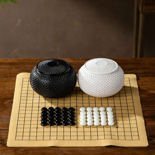 Glass Go Stones Beginner Set 361-Piece Weiqi Board