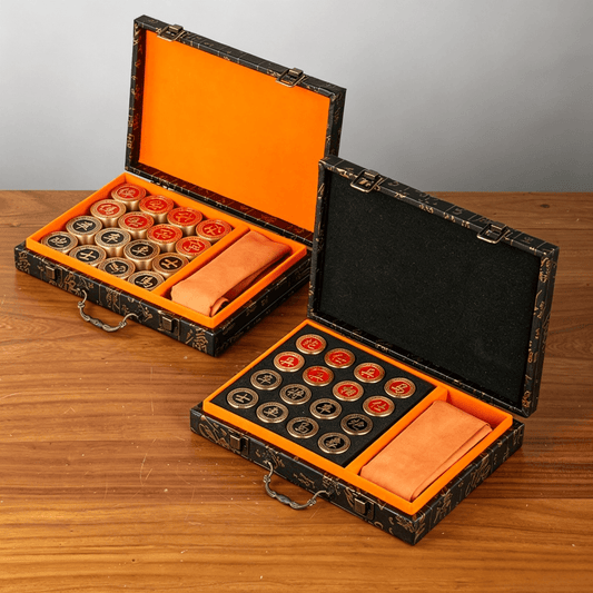 Luxury Brass Xiangqi Chess Set with Gift Box