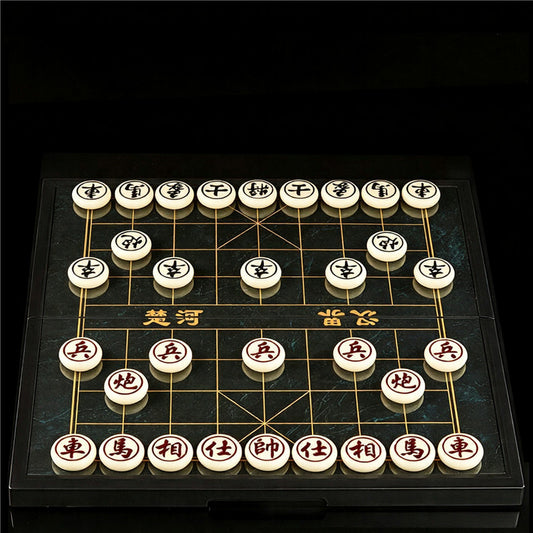 Jeu d'échecs chinois magnétique | Plateau de Xiangqi pliable pour voyage et soirée de jeux en famille