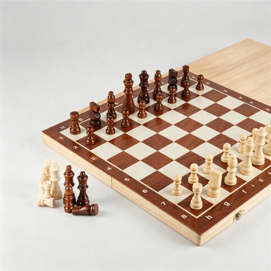 Magnetic Folding Wooden Chess Set | Portable Travel Chess Board