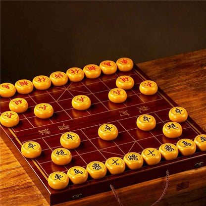 Solid Wood Chinese Chess Set (Foldable Xiangqi Board)