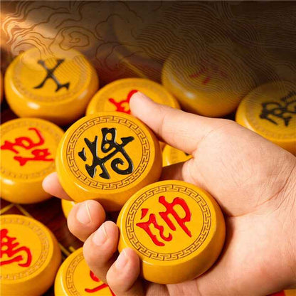 Solid Wood Chinese Chess Set (Foldable Xiangqi Board)