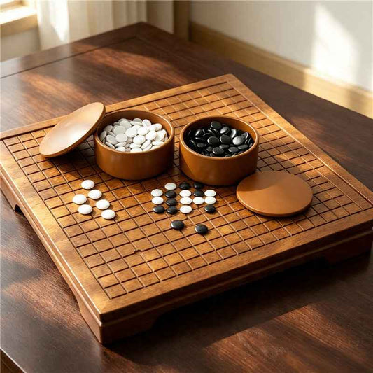 Solid Wood Go Board Set 19x19 | Weiqi Board for Beginners