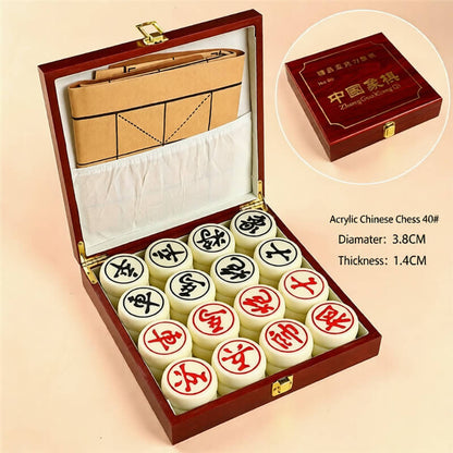 Xiangqi Chinese Chess Set Leather Board