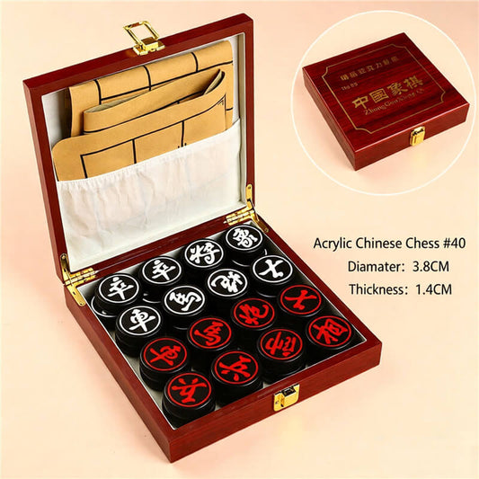 Xiangqi Chinese Chess Set Leather Board