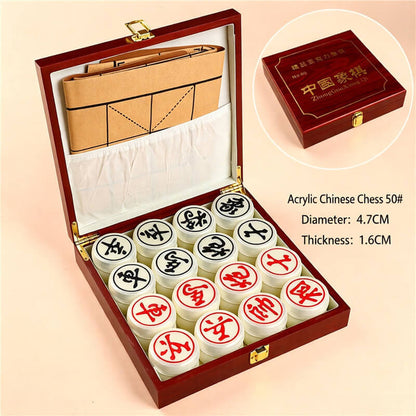 Xiangqi Chinese Chess Set Leather Board