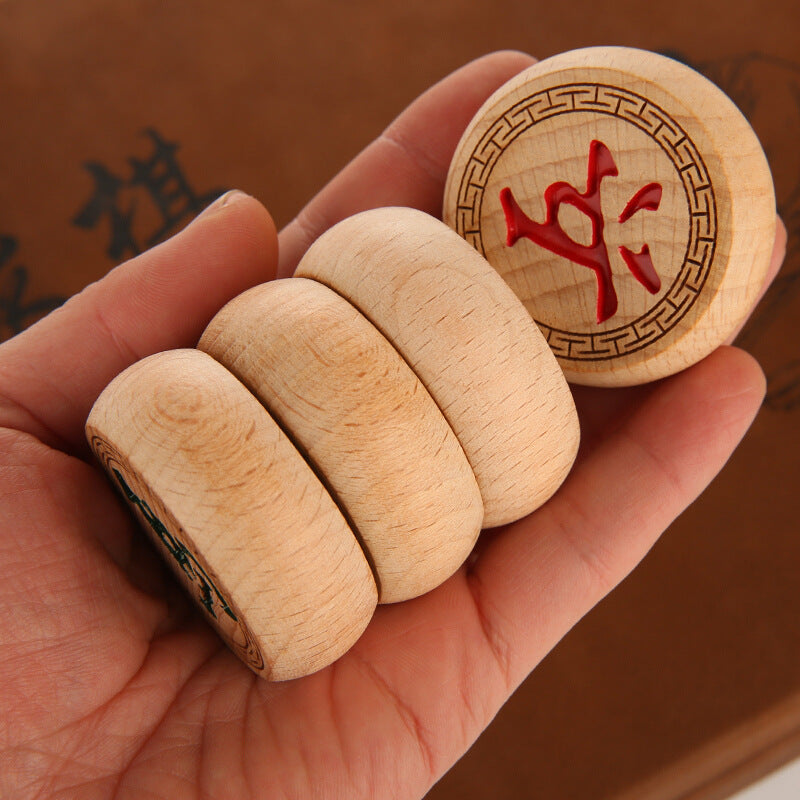 Chinese Chess Set with Folding Board - Beechwood Xiangqi