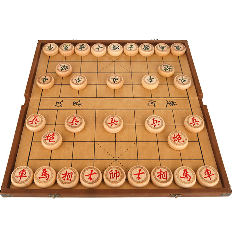 Chinese Chess Set with Folding Board - Beechwood Xiangqi