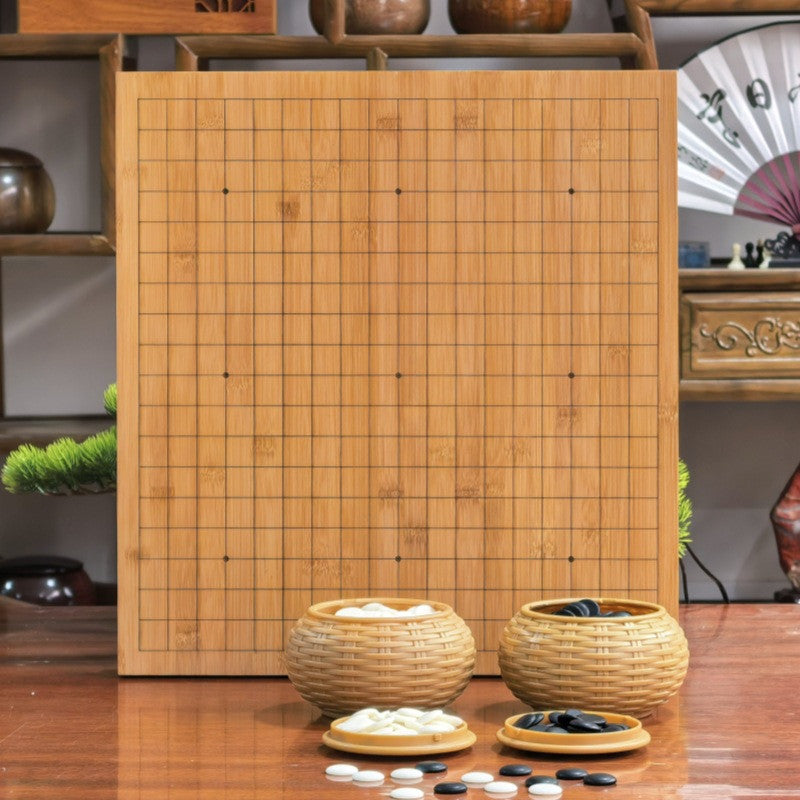 Beginner's Go Board & Stone Set | 361 Stones, 19x19 Bamboo