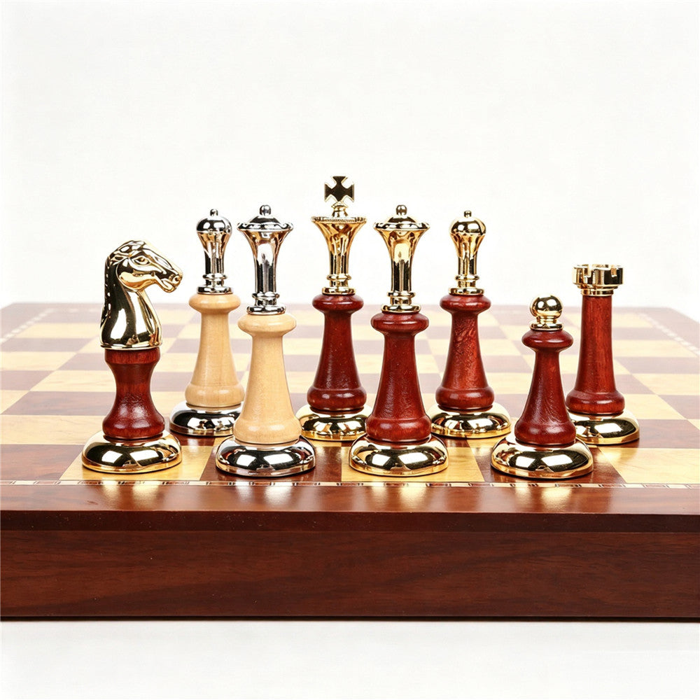 Best Wooden Drawer Chess Set with Metal Chess Pieces