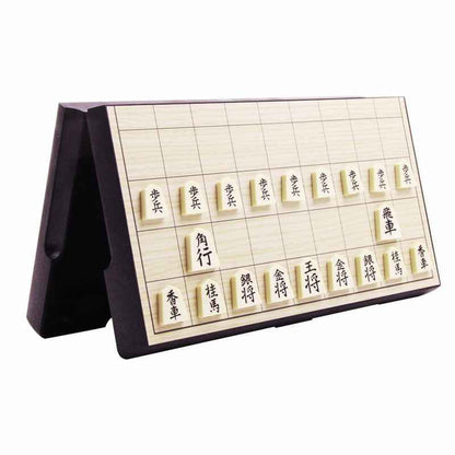 Foldable Japanese Shogi Board Sets with Magnetic Pieces