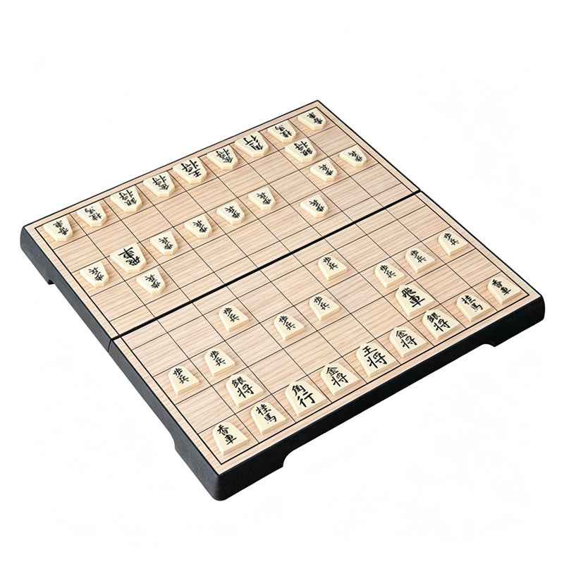 Foldable Japanese Shogi Board Sets with Magnetic Pieces