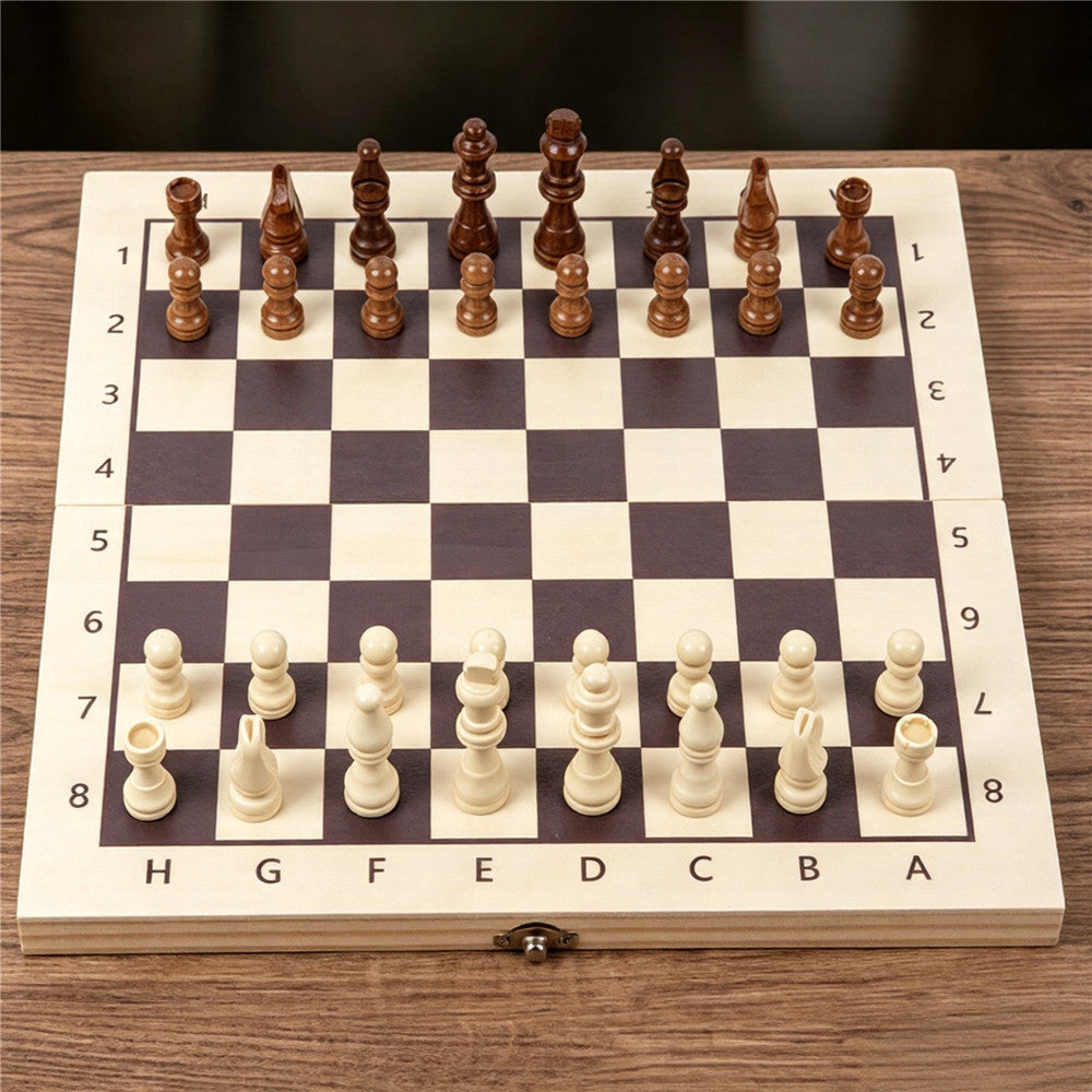 Folding Solid Wood Chess Set | Portable Travel Chessboard