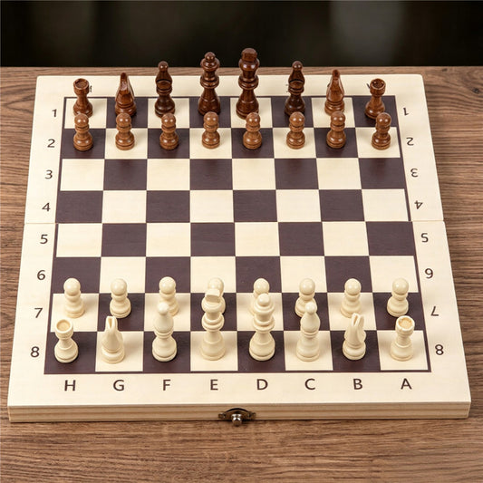 Folding Solid Wood Chess Set | Portable Travel Chessboard