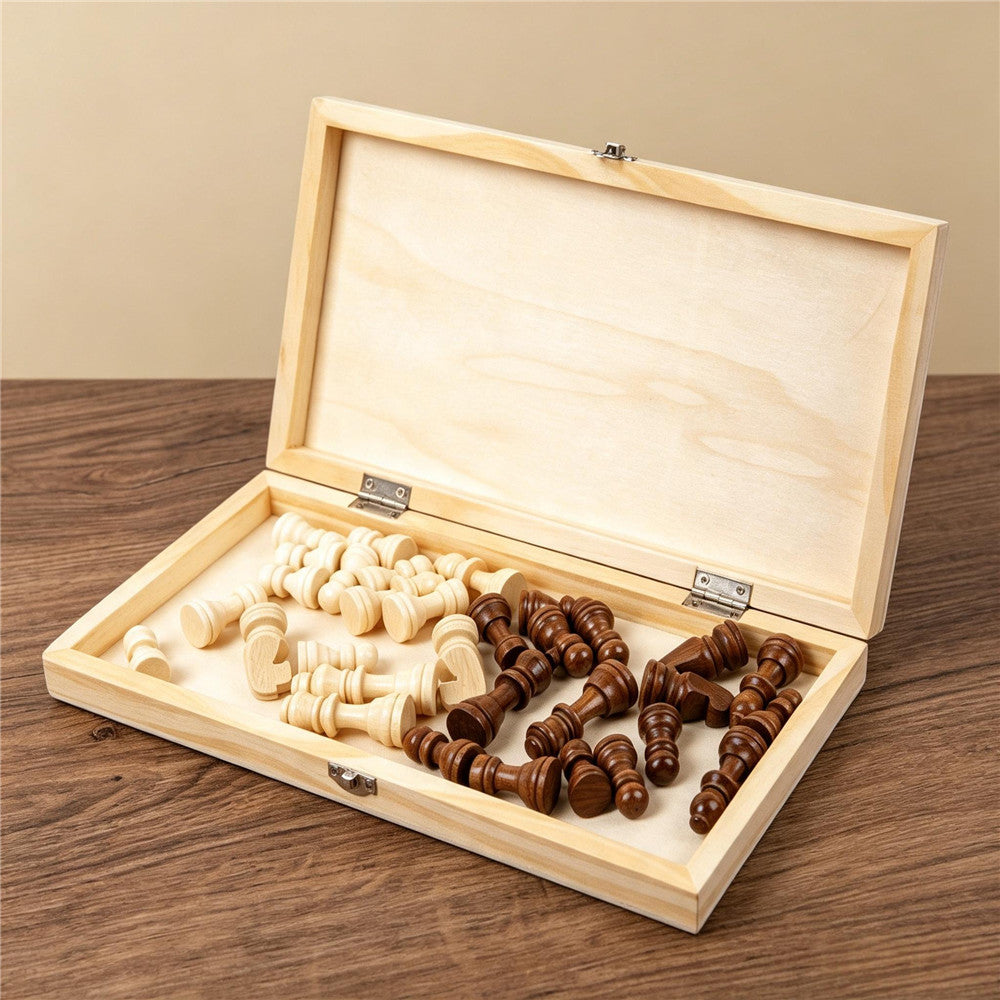 Folding Solid Wood Chess Set | Portable Travel Chessboard