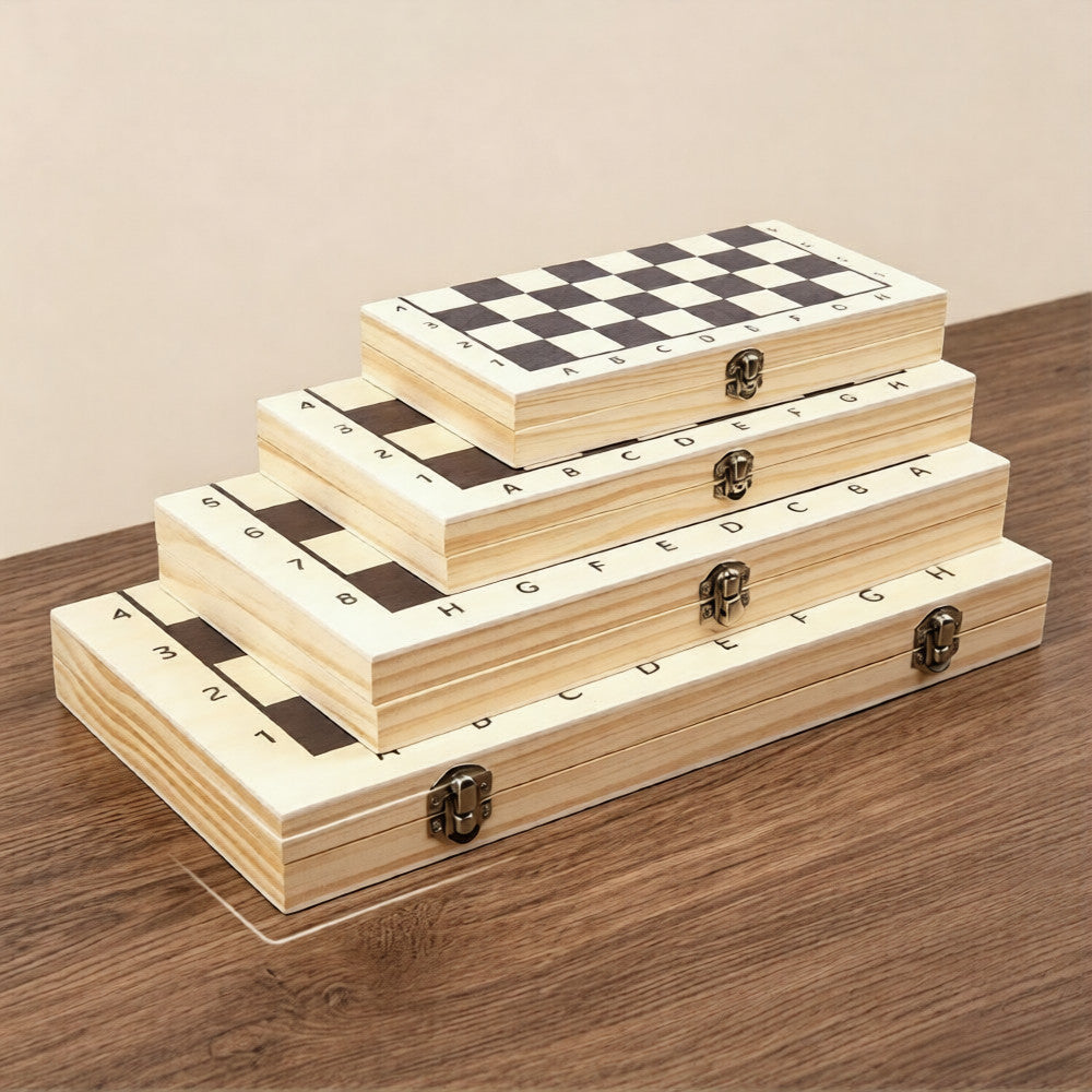 Folding Solid Wood Chess Set | Portable Travel Chessboard
