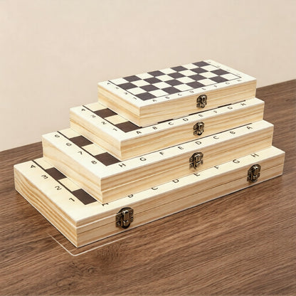 Folding Solid Wood Chess Set | Portable Travel Chessboard