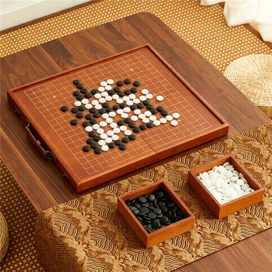 Folding Go Board Set – Premium Solid Wood 19x19 Go Board