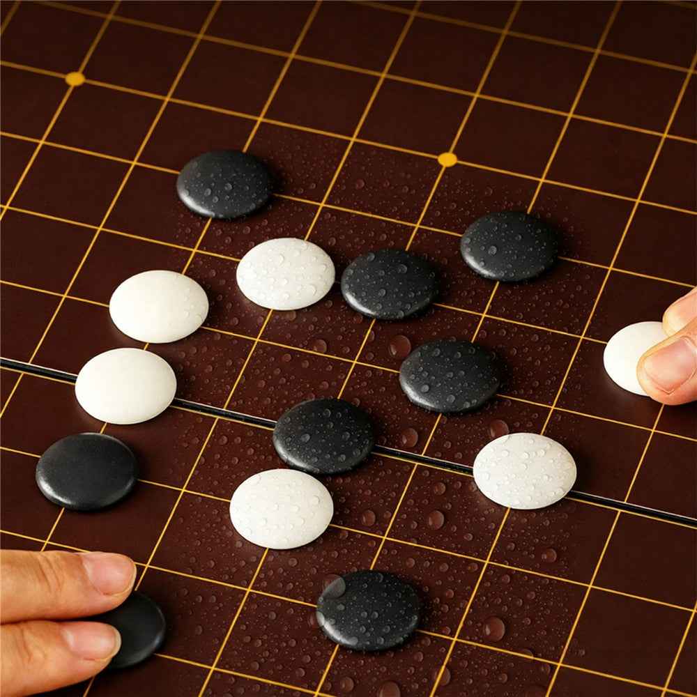 Gomoku Weiqi go Set with Large Pieces & Folding Waterproof Board