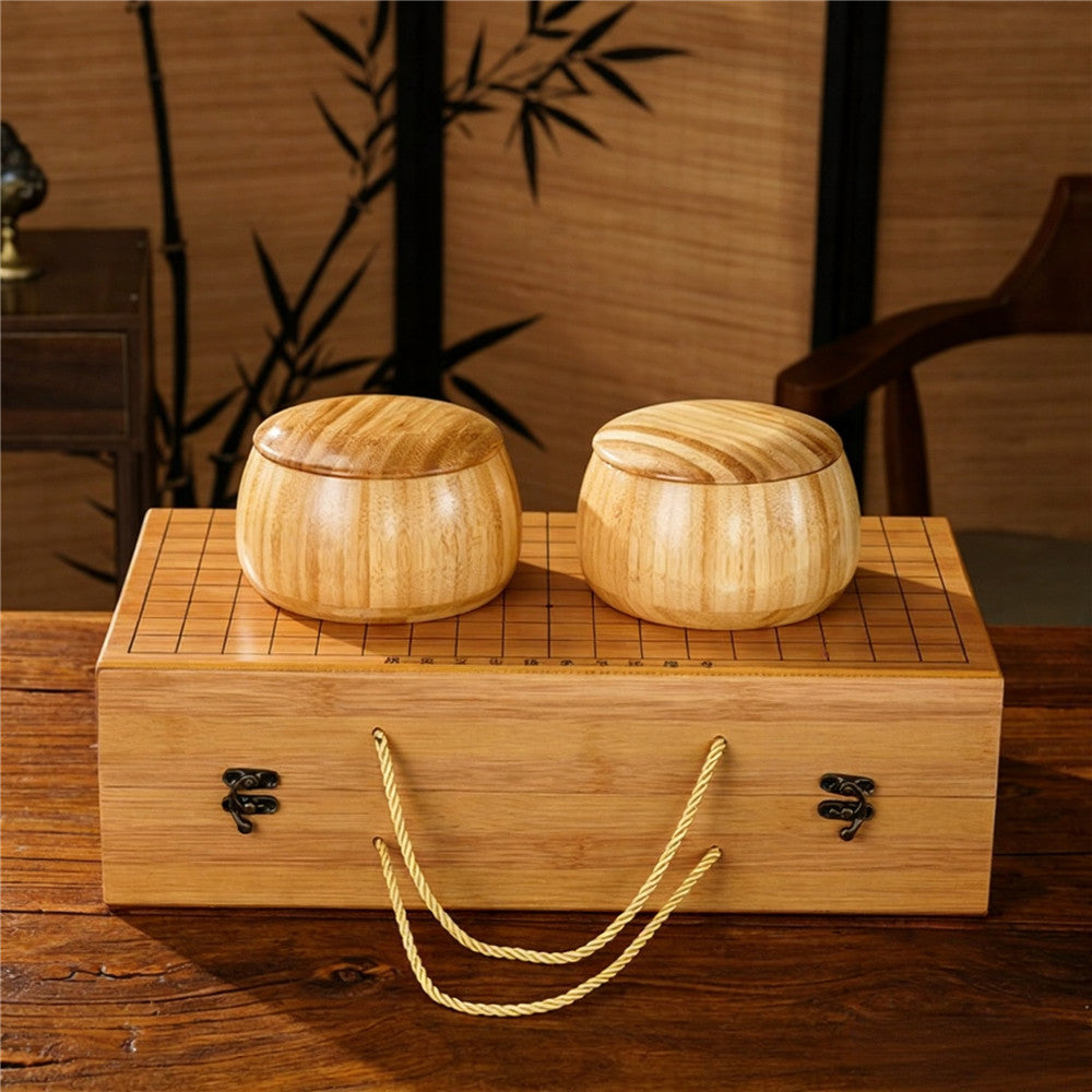 Portable Folding Go Board Set | Solid Wood Travel Go Set
