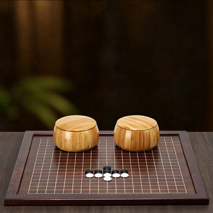 Premium Wooden Go Board & Yunzi Stone Go Set