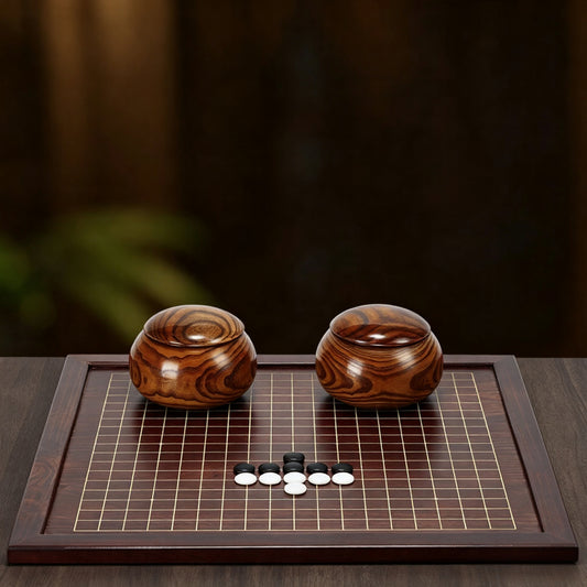Premium Wooden Go Board & Yunzi Stone Go Set
