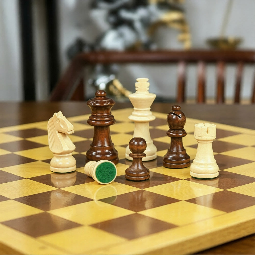 Wooden Chess Set for Beginner | Solid Wood Pieces & Board