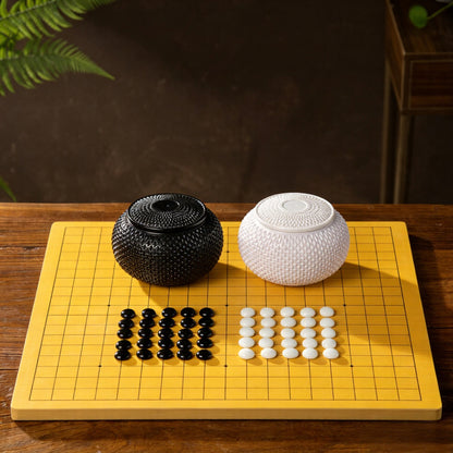 Wooden Go Set (Weiqi) & Gomoku Set – 19x19 Solid Wood Board