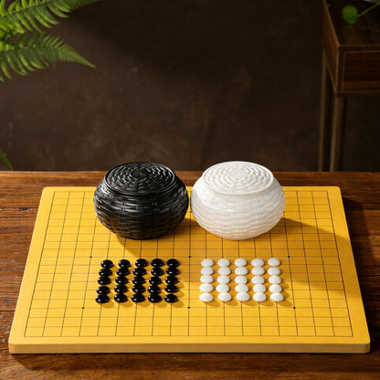 Wooden Go Set (Weiqi) & Gomoku Set – 19x19 Solid Wood Board